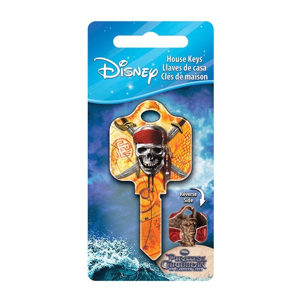 Hillman Disney Pirates of the Caribbean House Key Blank 68 SC1 Single For Schlage Locks 87663 - main